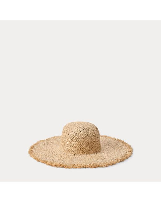 Ralph Lauren Natural Logo Raffia Sun Hat