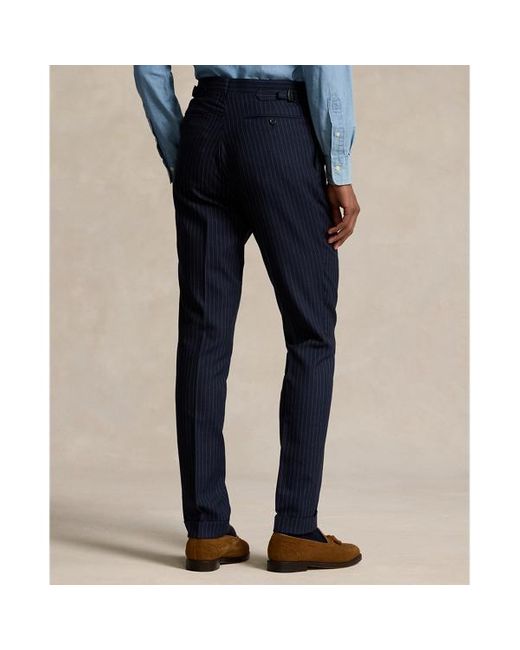 Ralph Lauren Blue Polo Soft Tailored Striped 3-piece Suit for men