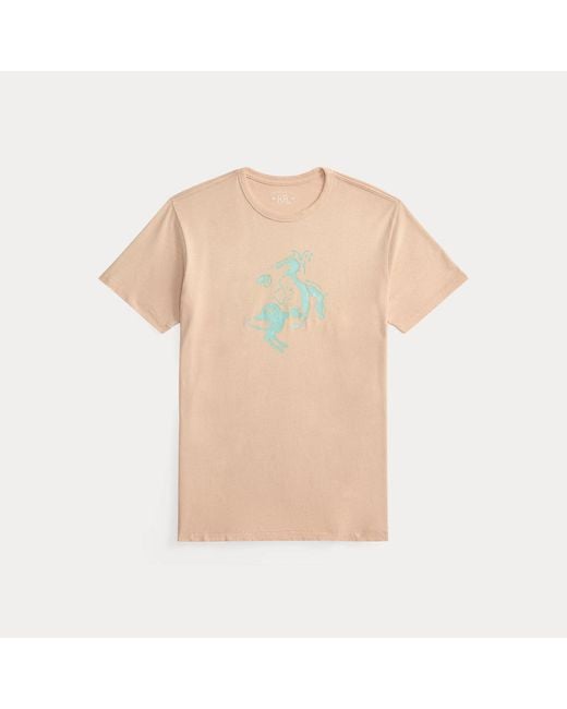RRL Natural Cotton-Hemp Graphic T-Shirt for men
