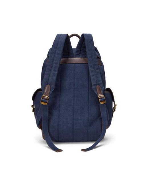 Polo Ralph Lauren Leather-trim Canvas Backpack in Blue for  display picture 1