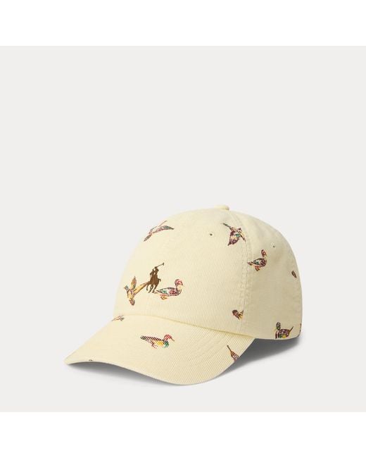 Polo Ralph Lauren Natural Duck-Print Corduroy Ball Cap for men