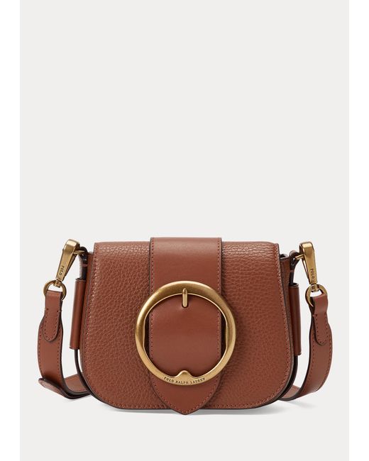 Polo Ralph Lauren Leather Mini Lennox Bag in Brown | Lyst UK