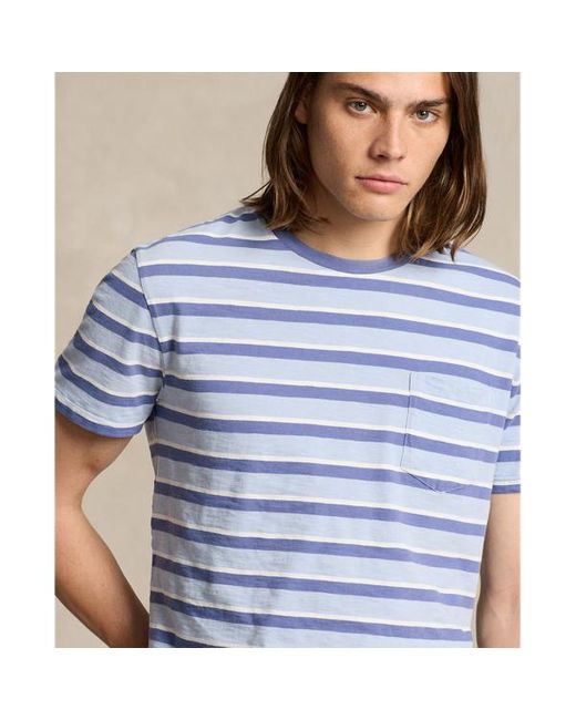 Polo Ralph Lauren Standard Fit Gestreept Jersey T-shirt in het Blue voor heren