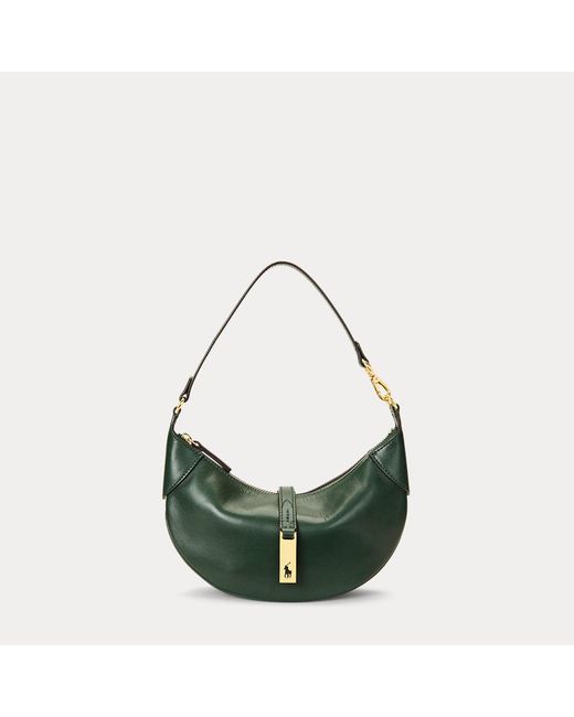 Polo Ralph Lauren Green Polo Id Calfskin Mini Shoulder Bag