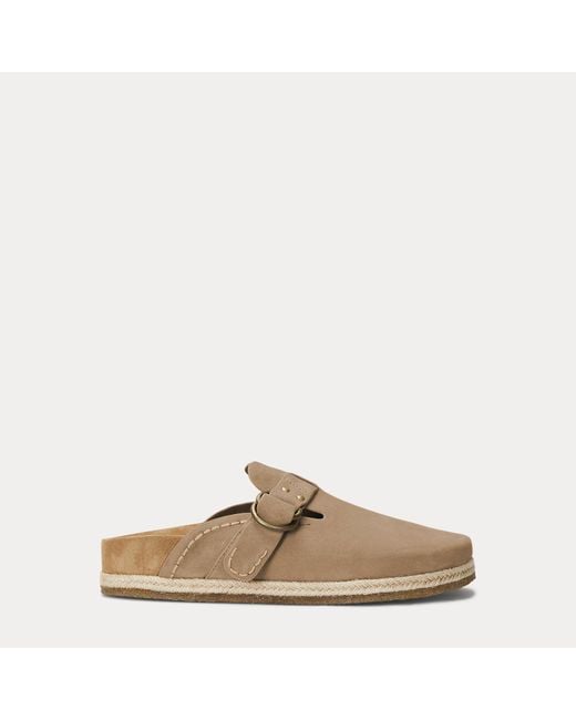 Polo Ralph Lauren Natural Turbach Suede Clog Sandal for men