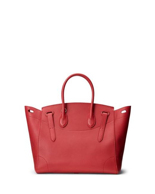 Ralph Lauren Red Extra-Soft Ricky 33 Calfskin Bag