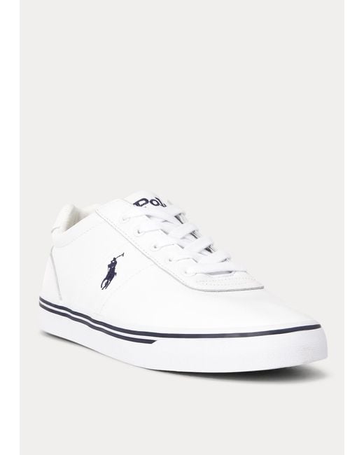 mens white trainers ralph lauren