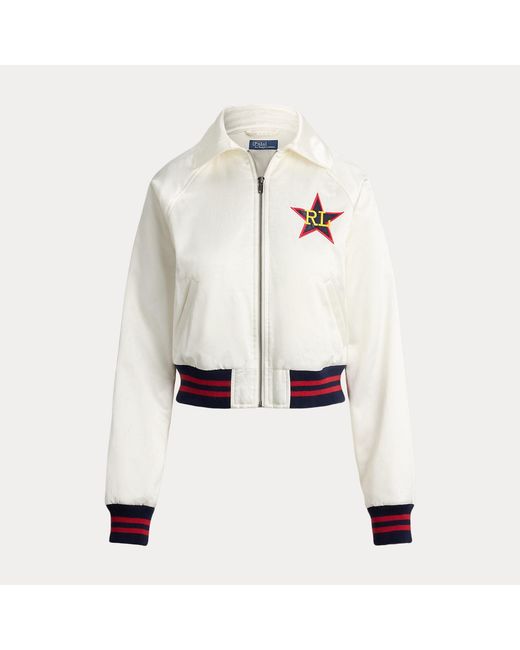 Polo Ralph Lauren Natural Logo Satin Jacket