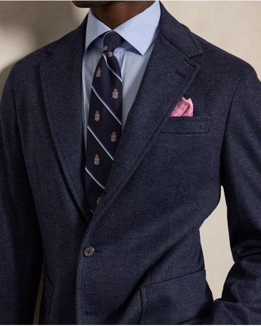 Polo Ralph Lauren Blue Polo Soft Modern Fit Knit Blazer for men