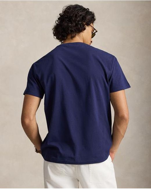 Polo Ralph Lauren Blue Classic Fit Logo Jersey T-Shirt for men