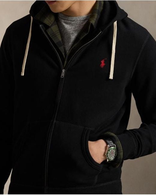 Polo Ralph Lauren Black The Rl Fleece Hoodie for men