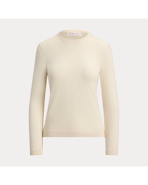Ralph Lauren Natural Cashmere Crewneck Sweater