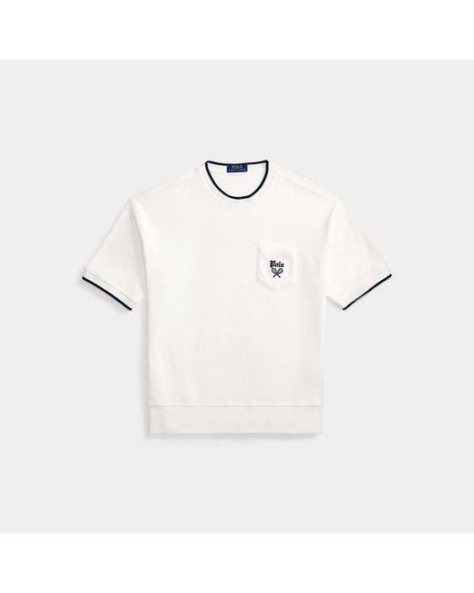 Polo Ralph Lauren Gray Relaxed Terry Short-Sleeve Sweatshirt for men