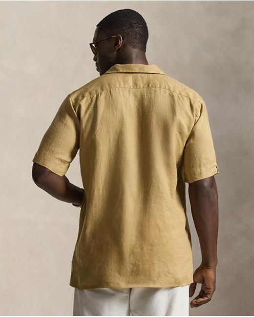 Ralph Lauren Natural Linen Camp Shirt for men