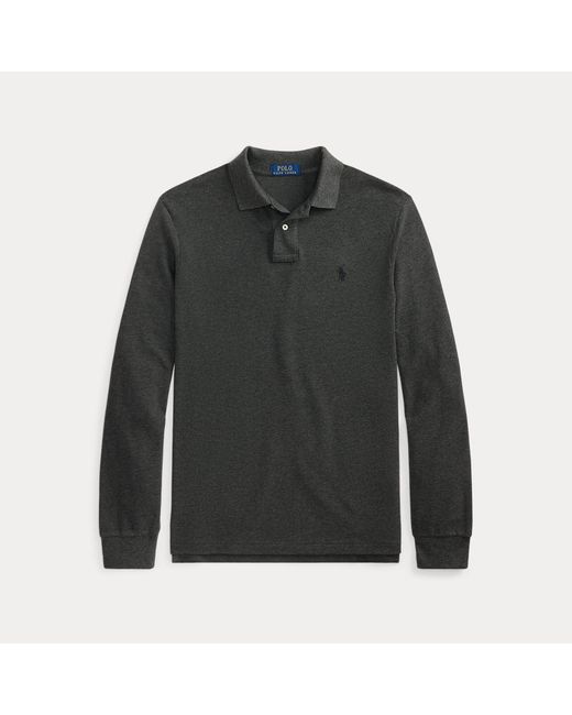 Polo Ralph Lauren Gray Custom Slim Long-sleeve Polo for men