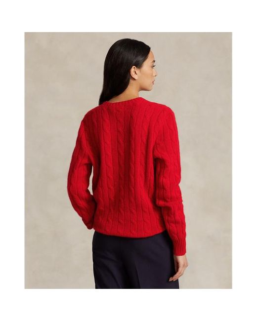 Polo Ralph Lauren Red The Iconic Cable-knit Cashmere Sweater for men