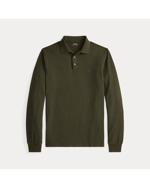 Polo Ralph Lauren Green Custom Slim Fit Stretch Mesh Polo Shirt for men
