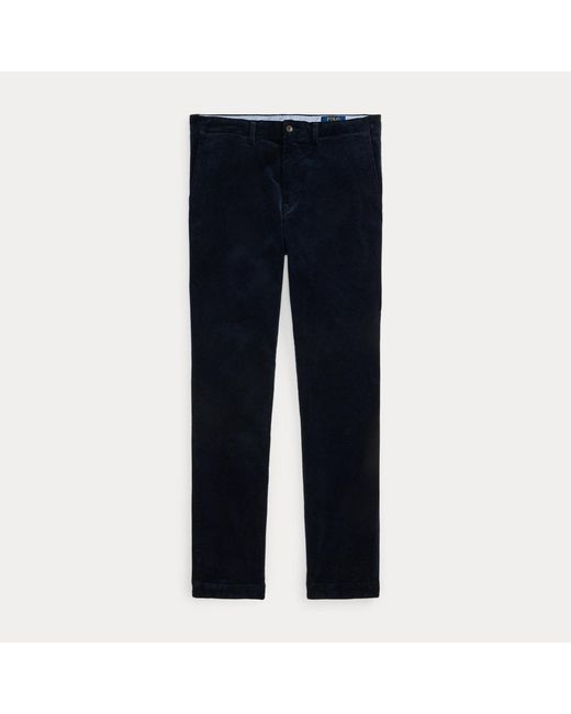 Polo Ralph Lauren Black Straight Fit Stretch Corduroy Trousers for men