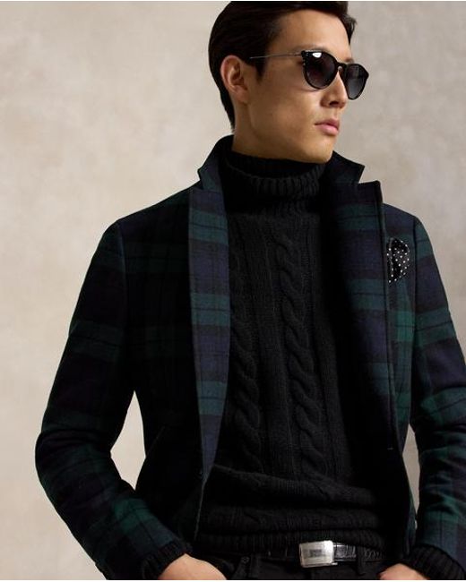 Polo Ralph Lauren Black Cable-knit Wool-cashmere Jumper for men