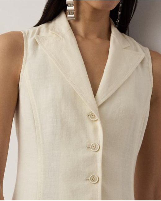 Ralph Lauren Natural Kensley Mini-Hopsack Day Dress