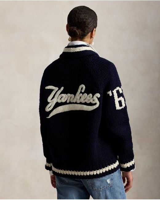 Polo Ralph Lauren Blue Polo Ralph Lauren Lauren Yankees Cardigan for men