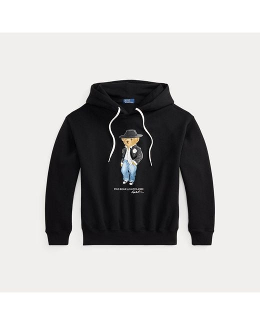 Polo Ralph Lauren Black Holiday Polo Bear Fleece Hoodie