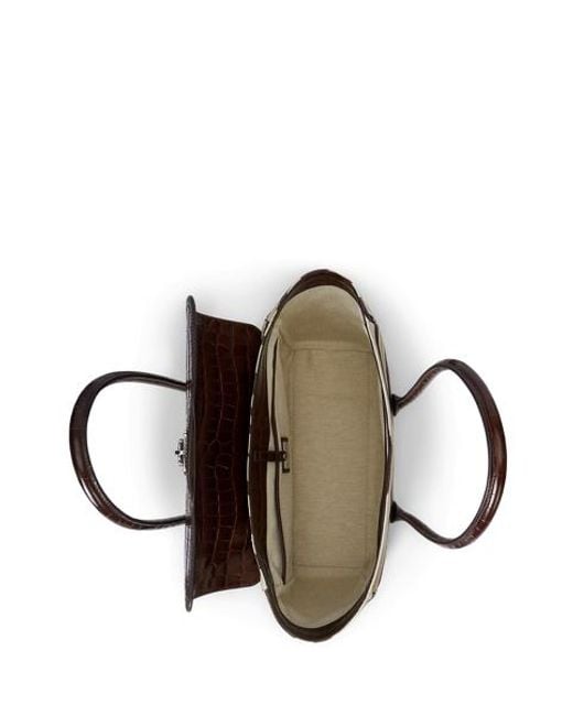 Bolso Satchel Tanner Grande De Loneta Ralph Lauren de color Brown