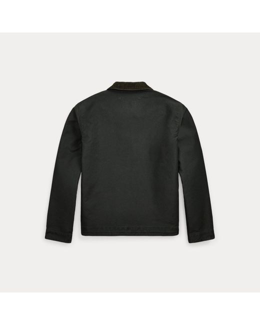 RRL Black Corduroy-Collar Cotton Deck Jacket for men