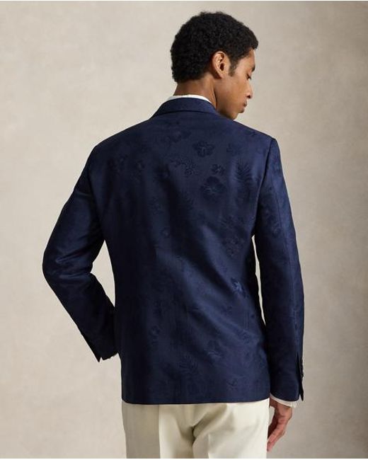 Polo Ralph Lauren Blue Polo Tailored Fit Jacquard Tuxedo Jacket for men