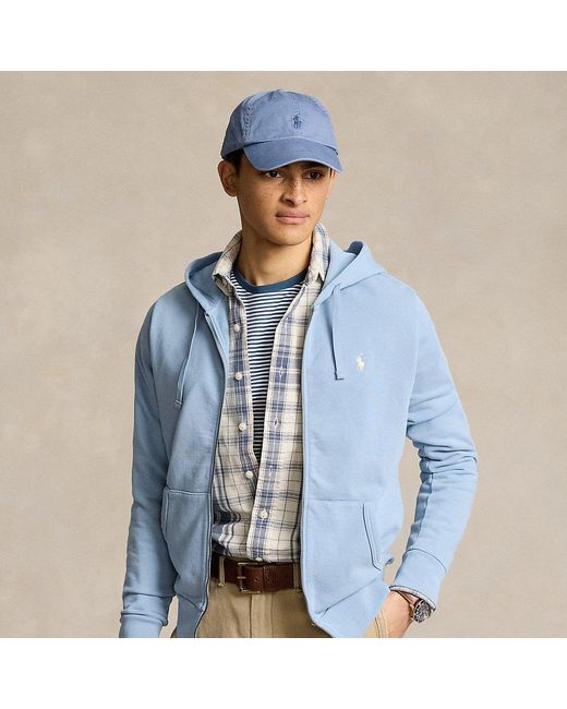 Polo Ralph Lauren Blue Loopback Fleece Full-zip Hoodie for men