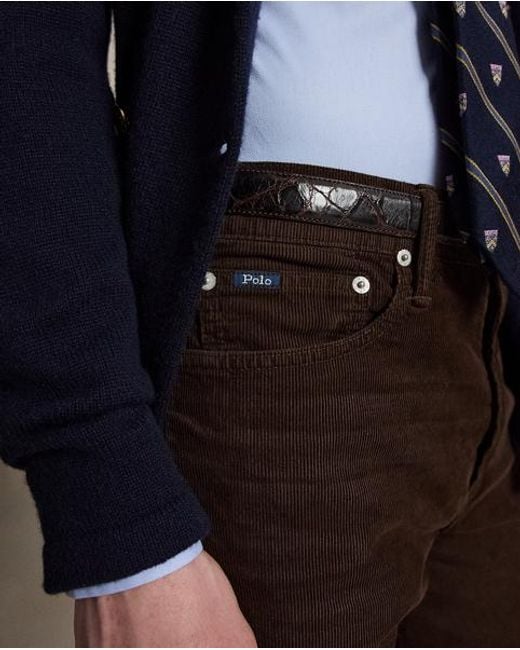 Polo Ralph Lauren Blue Straight Fit Corduroy Trouser for men