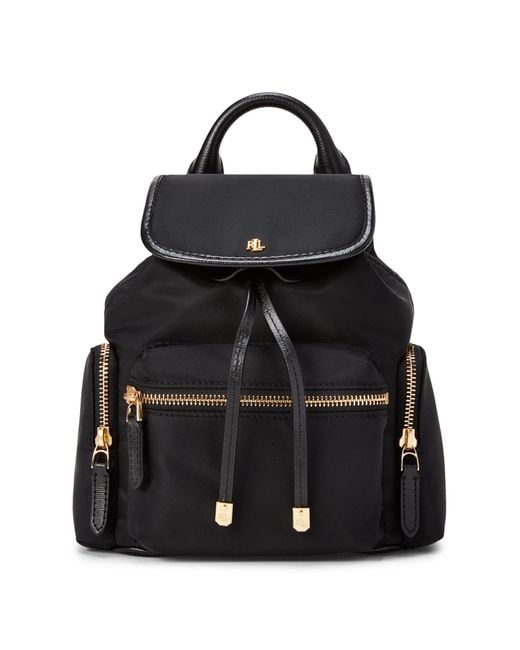 Ralph Lauren Black Nylon Keely Small Backpack