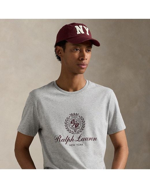 Polo Ralph Lauren Gray Standard Fit Polo Crest Jersey T-Shirt for men