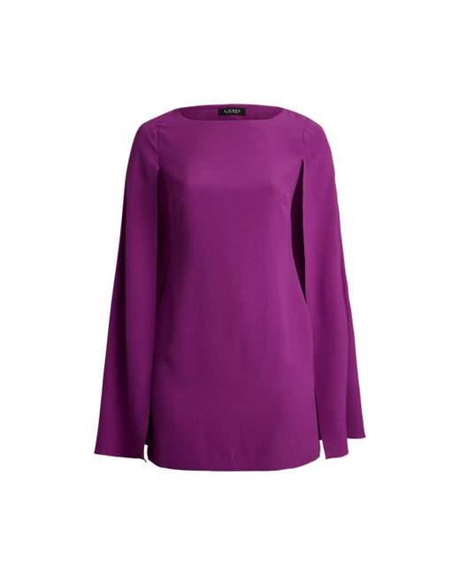 Ralph Lauren Purple Ralph Lauren Cape Georgette Cocktail Dress