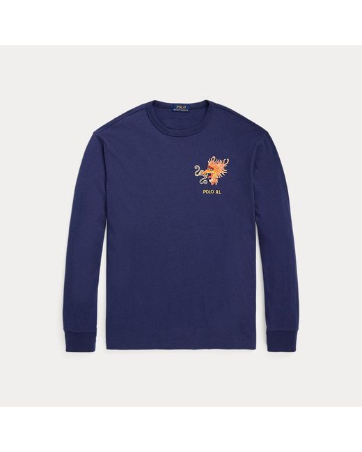 Polo Ralph Lauren Blue Lunar New Year Dragon Jersey T-shirt for men