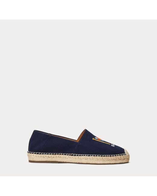 Espadrillas Cevio in lino e cotone di Polo Ralph Lauren in Blue da Uomo