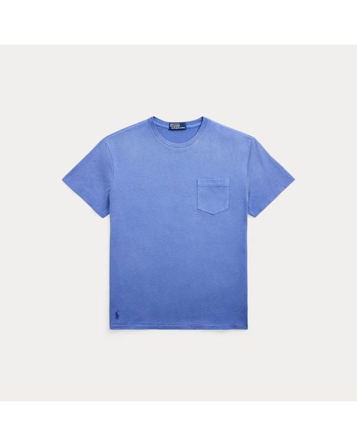 Maglietta invecchiata Classic-Fit di Polo Ralph Lauren in Blue da Uomo