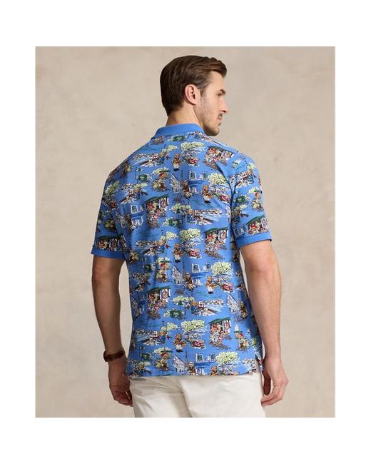 Ralph Lauren Große Größen - Piqué-Poloshirt mit Polo Bear in Blue für Herren