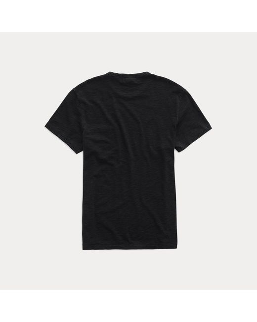 RRL Katoenen Indigo T-shirt Met Ronde Hals in het Black voor heren