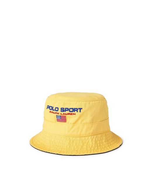 Ralph Lauren Yellow Polo Sport Chino Bucket Hat for men