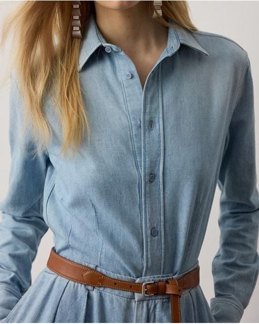 Ralph Lauren Blue Callie Cotton Denim Shirt