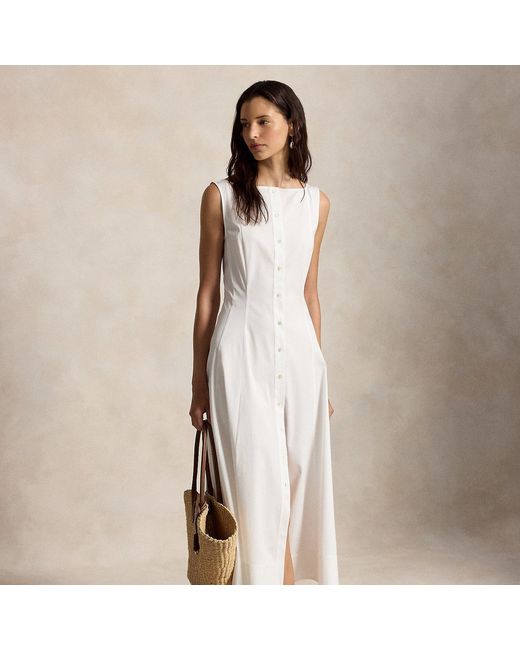 Polo Ralph Lauren Natural Panelled Cotton Dress
