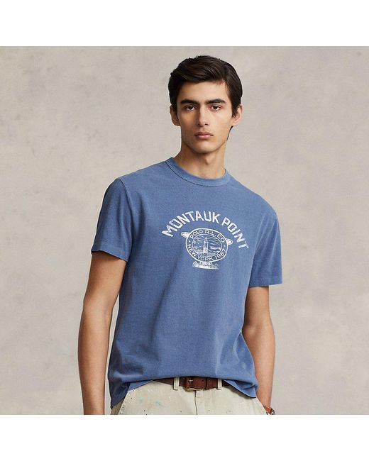 Polo Ralph Lauren Classic Fit Montauk Point T-shirt in Blue for Men | Lyst