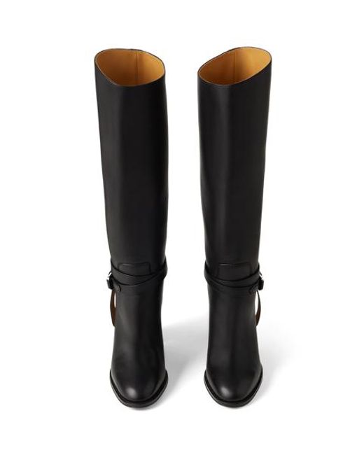 Ralph Lauren Black Donnely 90 Mm Calfskin Boot