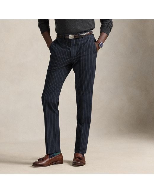 Polo Ralph Lauren Blue Manhasset Stretch Straight Fit Trousers for men