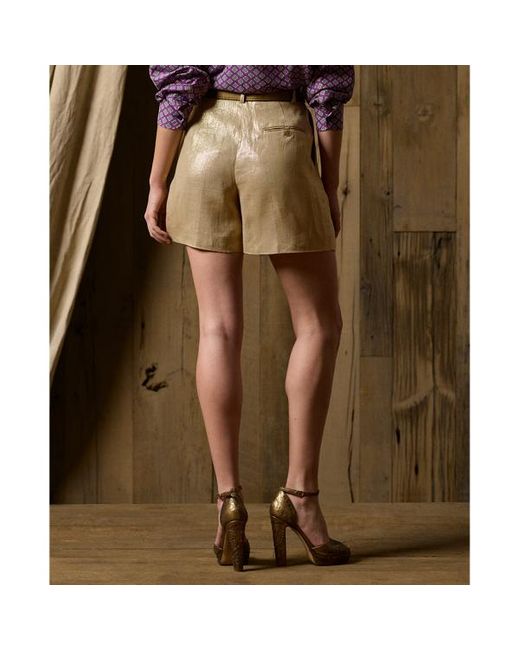 Pantalón corto Beverleigh de lino Ralph Lauren Collection de color Brown