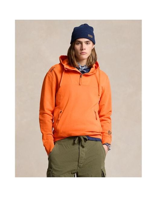 Sudadera con capucha y cremallera corta RLX Ralph Lauren de hombre de color Orange