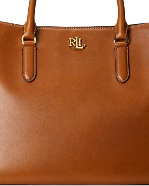 Ralph Lauren Green Leather Large Marcy Satchel