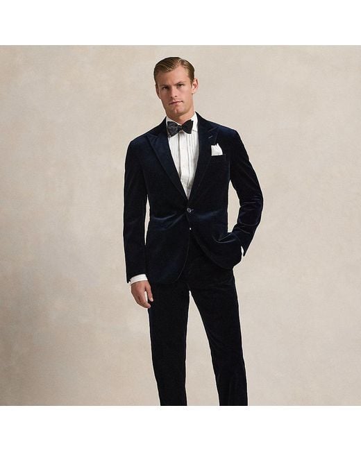 Polo Ralph Lauren Polo Tailored Velvet Suit in Blue for Men Lyst UK