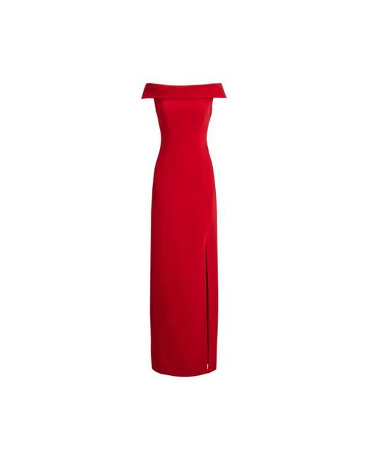 Ralph Lauren Red Ralph Lauren Crepe Off-The-Shoulder Gown